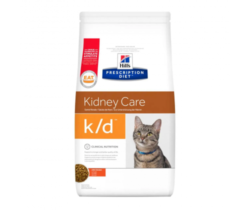 Hills Prescription Diet Feline k/d Chicken (Хиллс ПД Филайн к/д Курица) для котов для почек и сердца 8 кг.