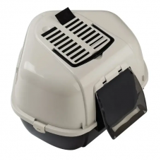 Закритий кутовий туалет для котів Ferplast Mika (Ферпласт Міка) Чорний