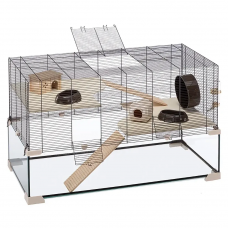 Стеклянная клетка для хомяков, мышей и грызунов Ferplast Karat (Ферпласт Карат) 98,5 x 50,5 x h 61,5 cm - KARAT 100