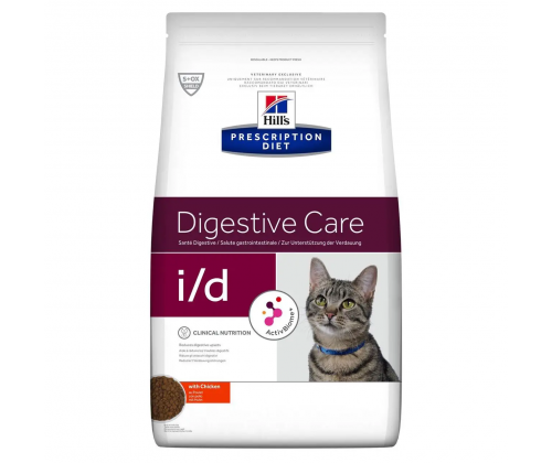 Hills Prescription Diet Feline i/d Chicken (Хиллс ПД Филайн ай/д Курица) для котов для ЖКТ, при панкреатитах 8 кг.