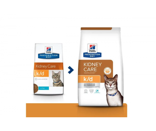 Hills Prescription Diet Feline k/d (Хиллс ПД Филайн к/д Тунец) корм для котов для почек и сердца 3 кг.