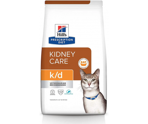 Hills Prescription Diet Feline k/d (Хиллс ПД Филайн к/д Тунец) корм для котов для почек и сердца 3 кг.