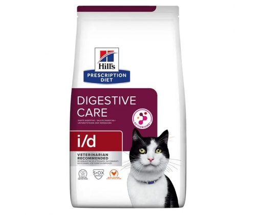 Hills Prescription Diet Feline i/d Chicken (Хиллс ПД Филайн ай/д Курица) для котов для ЖКТ, при панкреатитах 8 кг.
