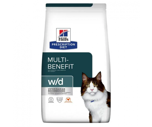 Hills Prescription Diet Feline w/d Chicken (Хиллс ПД Филайн в/д) для котов при сахарном диабете и ожирении 3 кг.
