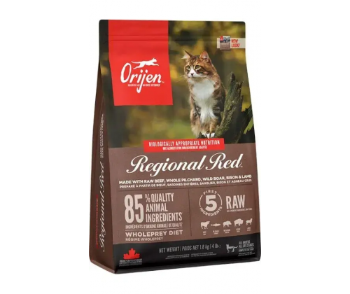 Orijen Regional Red (Оріджен Регіонал Ред) сухий корм для котят і кішок усіх порід 1.8 кг.