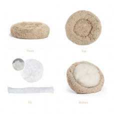 Пухнасте м'яке місце — лежак для собак Best Friends Donut Shag Taupe (Бест Френд Бежева елегантність)