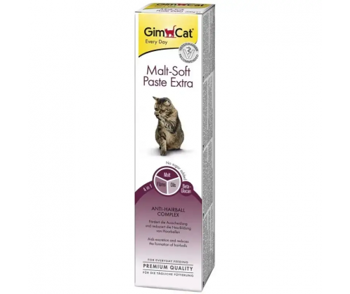 GimCat Malt-Soft Paste Extra (ДжимКет Мальт Софт) Паста для виведення шерсті та моторики шлунка для котів 20 г.