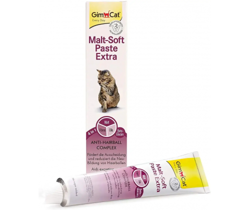 GimCat Malt-Soft Paste Extra (ДжимКет Мальт Софт) Паста для виведення шерсті та моторики шлунка для котів 20 г.