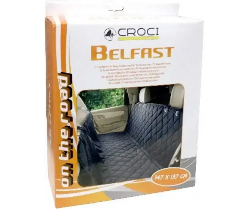 Накидка - подстилка стеганная на сиденье автомобиля для собак и кошек Croci Belfast (Кроки) 147х137 см, нейлон
