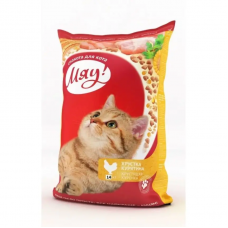 Мяу! полнорациональный сухой корм для взрослых котов с курицей