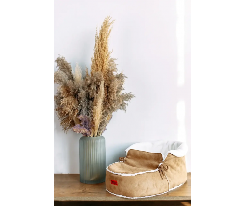 Лежак для собак и котов Happy Peppy (Хэппи Пеппи) Slipper Бежевый