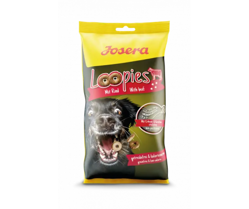 Josera Loopies Rind (Йозера Лупис Ринд) лакомство перекус для собак всех пород с говядиной без зерновых 150 г