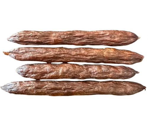 Лакомство для собак сосиски сушеные (телятина 50%, сердце телячье 50%) 