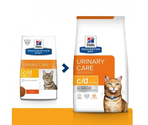 Hills PD Feline c/d Multicare Chicken (Хиллс ПД Филайн ц/д Мультикеа) для котов для мочевыводящих путей 10 кг.