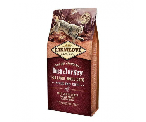 Carnilove Duck Turkey for Large Breed Cats (Карнілав Лардж Брид Утка і Індейка) корм для котів великих порід 6 кг.