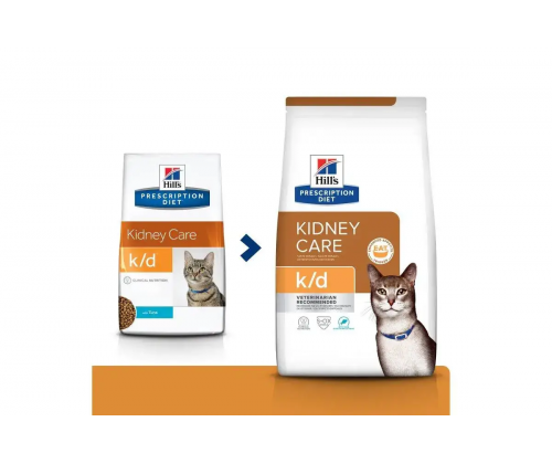 Hills Prescription Diet Feline k/d (Хиллс ПД Филайн к/д Тунец) корм для котов для почек и сердца 5 кг.