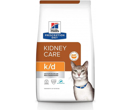 Hills Prescription Diet Feline k/d (Хиллс ПД Филайн к/д Тунец) корм для котов для почек и сердца 5 кг.