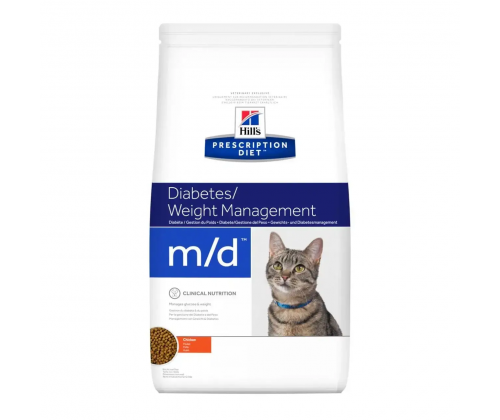 Hills Prescription Diet Feline m/d Chicken (Хиллс ПД Филайн м/д) для котов при сахарном диабете и ожирении 5 кг.