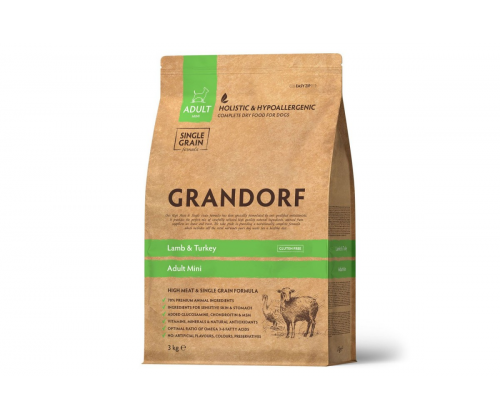 Grandorf Holistic Lamb & Brown Rice Mini (Грандорф Ягня і Рис) корм холістик для собак мініпороди