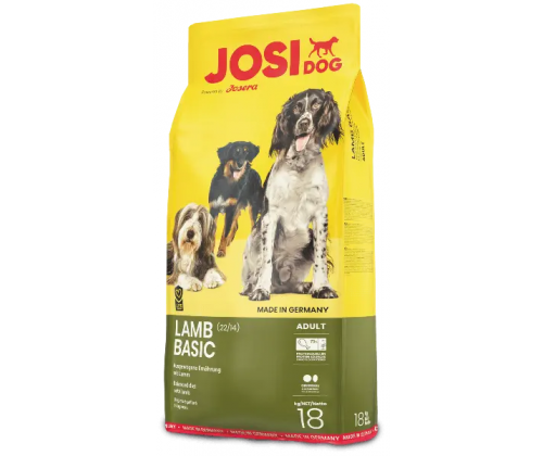 JosiDog Lamb Basic (ЙозиДог Лем Бейсик) сухой корм для взрослых собак всех пород с ягненком 18 кг.