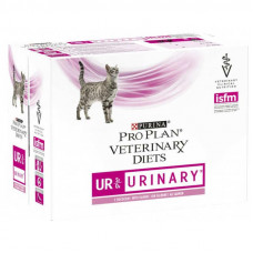 Purina Pro Plan Veterinary Diets UR Urinary Лосось (Про План Ветеринарі УР) корм для котів від каменів 10 шт. х 85г
