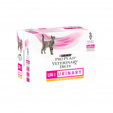 Purina Pro Plan Veterinary Diets UR Urinary Курка (Про План Ветеринарі УР) корм для котів від каменів 10 шт. х 85г