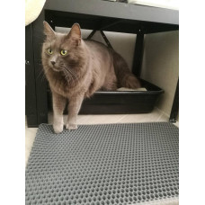 Двошаровий водонепроникний килим 33х30 см ЕВАМУР Eva-Line (Ева Лайн) під котячий туалет Бежевий