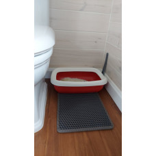 Двошаровий водонепроникний килим 33х30 см ЕВАМУР Eva-Line (Ева Лайн) під котячий туалет Бежевий