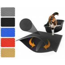 Двошаровий водонепроникний килим 33х30 см ЕВАМУР Eva-Line (Ева Лайн) під котячий туалет Бежевий