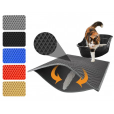 Двошаровий водонепроникний килимок 33х30 см ЕВАМУР Eva-Line (Ева Лайн) під котячий туалет Сірий