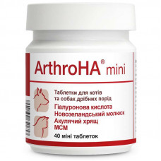 Витаминно-минеральный комплекс для котов и собак Dolfos ArthroHA mini (Дольфос АртроНА) хондропротектор 40 шт.