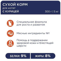 Club 4 Paws (Клуб 4 Лапы) Premium Kitten Chicken сухой корм с курицей для котят