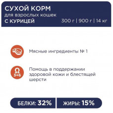 Club 4 Paws (Клуб 4 Лапы) Premium Adult Cat Chicken сухой корм с курицей для взрослых котов