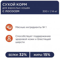 Club 4 Paws (Клуб 4 Лапы) Premium Adult Cat Salmon сухой корм с лососем для взрослых котов