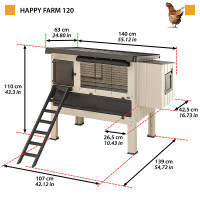 Пластиковый домик для кур Ferplast Happy Farm 120 (Ферпласт Хеппи Фарм 120)