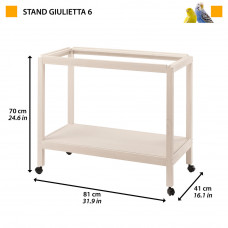 Дерев'яна підставка з колесами під клітиною для птахів Ferplast Stand Giulietta (Ферпласт Стенд Джульєтта) 81 x 41 x x h 70 cm - 6