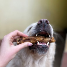 Натуральное лакомство для собак бычий корень (пенис) сушеный 