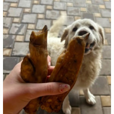 Натуральное лакомство для собак ножки кабанчика сушеные половинки 