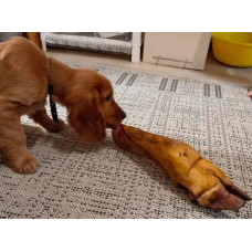 Натуральное лакомство для собак сушеная нога бычка с жилой 