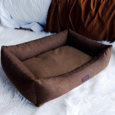 Лежак для собак и котов Happy Peppy (Хэппи Пеппи) Sofa Рогожка 30х45 см, Коричневый