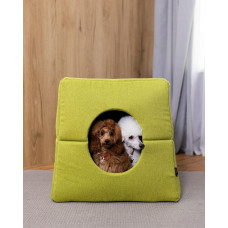 Домик трансформер для собак и котов Happy Peppy (Хэппи Пеппи) Smart Home 60 х 60 х 60 см, Зеленый