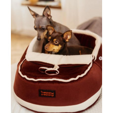 Лежак для собак и котов Happy Peppy (Хэппи Пеппи) Slipper Коричневый