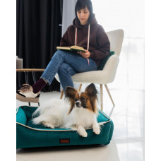 Лежак для собак и котов Happy Peppy (Хэппи Пеппи) Grand 40 х 50 см, Бирюзовый