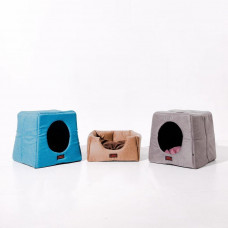 Домик трансформер для собак и котов Happy Peppy (Хэппи Пеппи) Smart Home 40 х 40 х 40 см, Серый