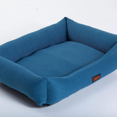 Лежак для собак и котов Happy Peppy (Хэппи Пеппи) Sofa Рогожка 60х90 см, Синий