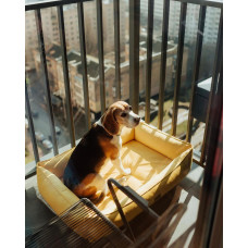 Лежак для собак и котов Happy Peppy (Хэппи Пеппи) Dolce Vita 30х45 см, Желтый