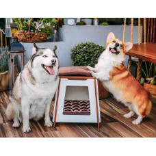 Деревянный домик для собак и котов Happy Peppy (Хэппи Пеппи) ЭКО - домик