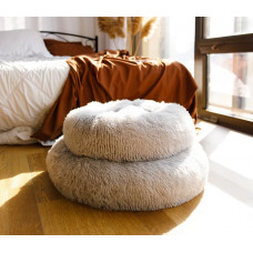 Круглый плюшевый лежак для котов и собак Happy Peppy Fluffy (Хэппи Пеппи)