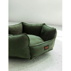 Лежак для собак и котов Happy Peppy (Хэппи Пеппи) Voyage 50 х 50 см., Темно-зеленый