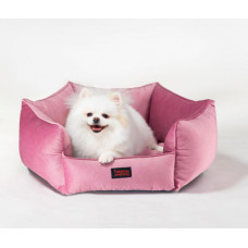 Лежак для собак и котов Happy Peppy (Хэппи Пеппи) Voyage 70 х 70 см., Розовый